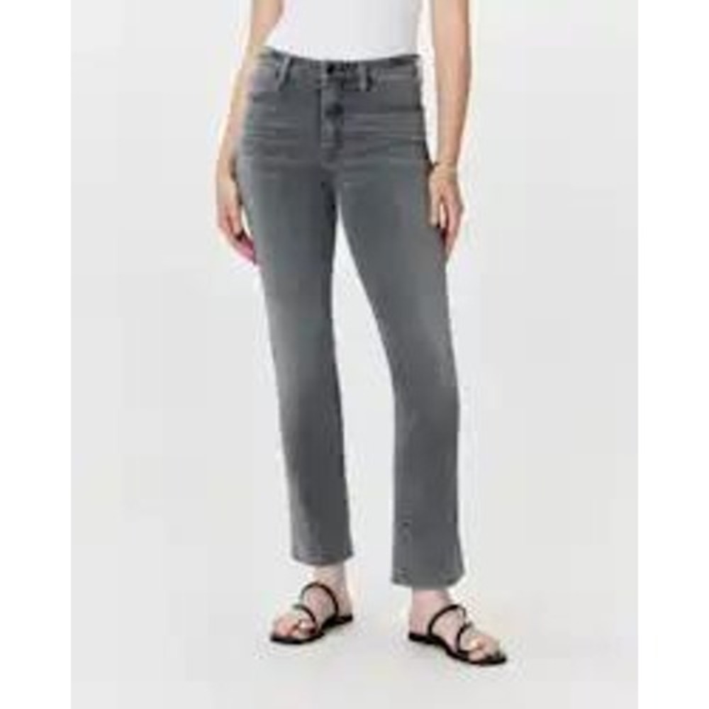 Quince Bella Stretch Straight Jeans Greyed Out Faded Black Size 32 W-PNT-189